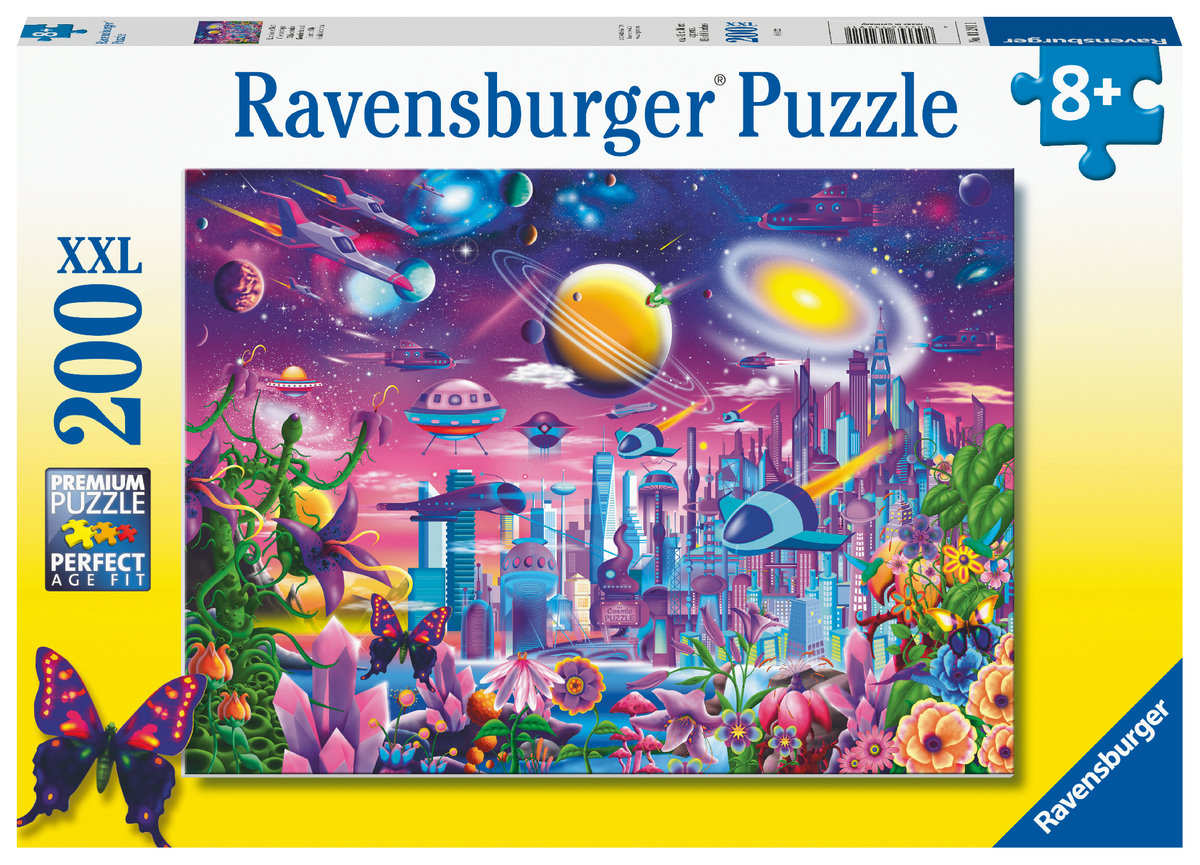 Ravensburger Kinderpuzzle - 13291 Kosmische Stadt - 200 Teile Puzzle für  Kinder ab 8 Jahren - - Dussmann - Das Kulturkaufhaus